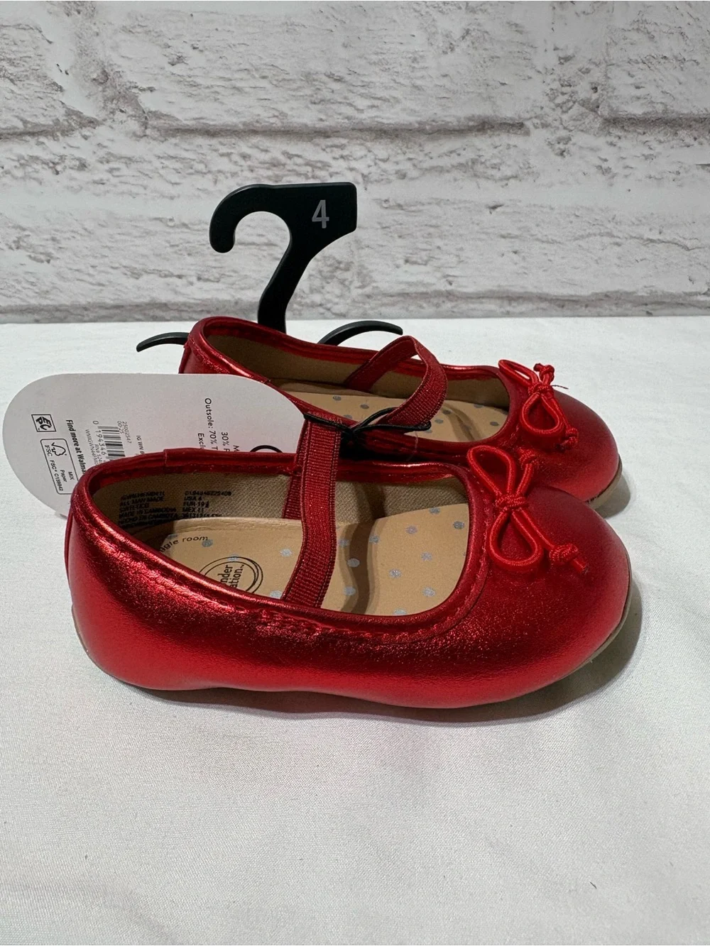 wonder nation Red Mary Jane Ballet Flats for Girls